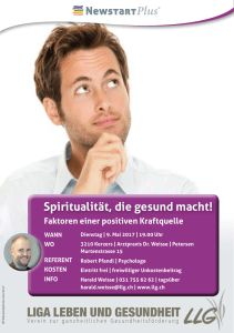 Spiritualität, die gesund macht!