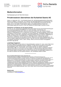 Medieninformation Privatinvestoren übernehmen die