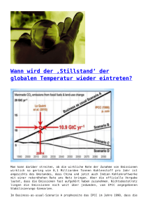 der globalen Temperatur wieder eintreten?