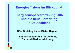Energieeffizienz im Blickpunkt, Dipl.-Ing. Hans-Dieter