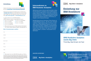 Einladung zur IBM Roadshow