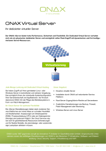 ONAX Virtual Server ONAX Virtual Server