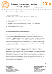 Pressekontakt: internationale tanzmesse nrw Claudia Holthausen c