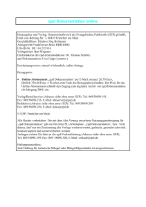 epd Dokumentation online - Deutscher Koordinierungsrat