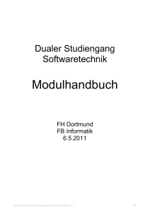 SWT - Softwaretechnik Modulhandbuch (Mai 2011)