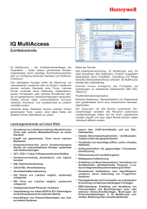 IQ MultiAccess - Honeywell Security