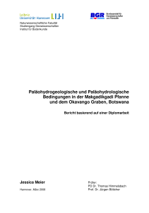 Paläohydrogeologische und paläohydrologische