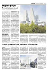 Geschwisterturm für Basel Glücksfall, baz, 23.10.2014