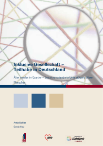 &Auml;lter werden im Quartier - Sozialraumorientierte Unterst&uuml;tzung
