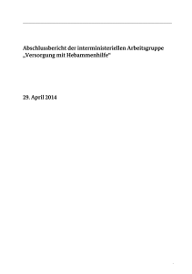 Abschlussbericht der interministeriellen Arbeitsgruppe &bdquo;Versorgung