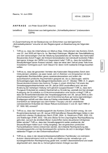 Anfrage 239/2004 Einkommen aus betrügerischen