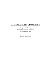 algebraische geometrie - Mathematik, TU Dortmund
