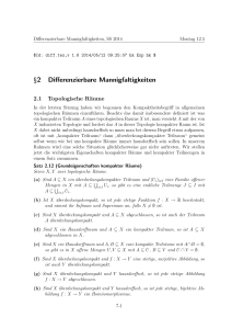 §2 Differenzierbare Mannigfaltigkeiten