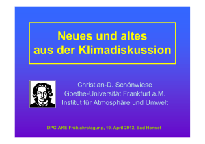 Neues und altes aus der Klimadiskussion