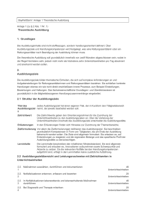 Theoretische Ausbildung 1. Grundlagen 2. Ausbildungsziele 2.1