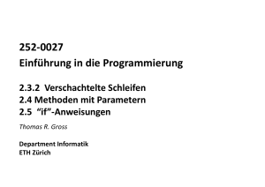 252-0027 Einführung in die Programmierung