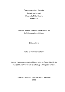 Forschungszentrum Karlsruhe Technik und Umwelt