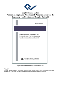 Phänomenologie und Kinetik der L-Ascorbinsäure