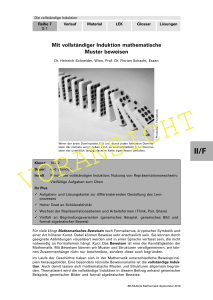 Mit vollständiger Induktion mathematische Muster beweisen