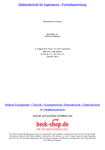 Elektrotechnik für Ingenieure - Formelsammlung - Beck-Shop