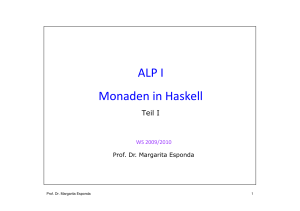 ALP I Monaden in Haskell
