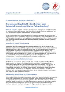 Chronische Hepatitis B - Welt-Hepatitis-Tag