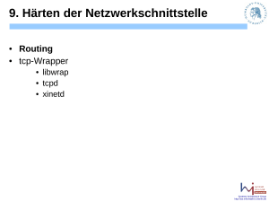 9. Härten der Netzwerkschnittstelle