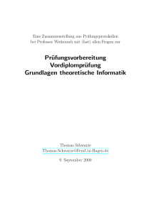 Prüfungsskript Theoretische Informatik A und B