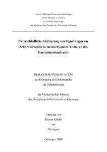 Unterschiedliche Aktivierung von Signalwegen zur Zellproliferation