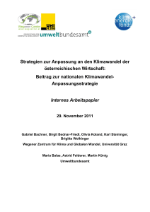 Strategien zur Anpassung an den Klimawandel der