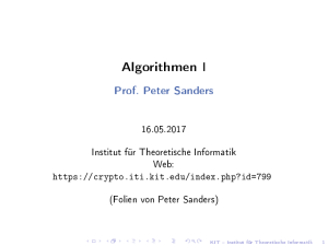 Algorithmen I