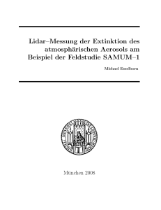 Lidar-Messung der Extinktion des atmosphärischen Aerosols