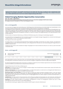 Wesentliche Anlegerinformationen Global Emerging