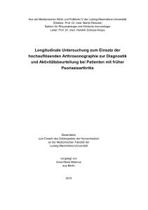 Longitudinale Untersuchung zum Einsatz der hochauflösenden