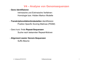 V4 – Analyse von Genomsequenzen