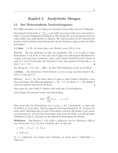 Kapitel 2 Analytische Mengen