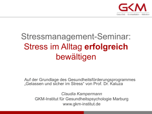 Vortrag - Stressmanagement-Seminar