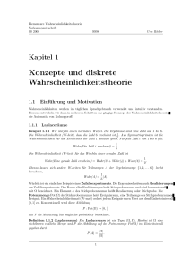 Konzepte und diskrete Wahrscheinlichkeitstheorie