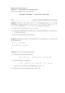 Übungen Topologie I Wintersemester 2005/2006