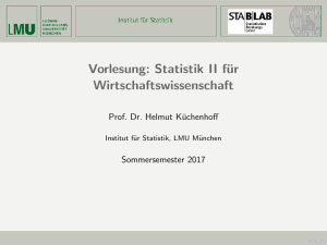 Vorlesung: Statistik II für Wirtschaftswissenschaft - StaBLab