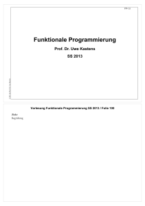 Funktionale Programmierung - Fachgebiet Programmiersprachen