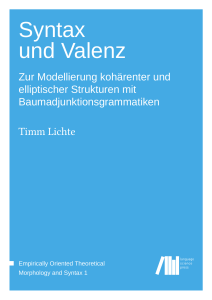 Syntax und Valenz - diss.fu