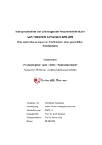 Inanspruchnahme von Leistunge GEK-versicherte - E