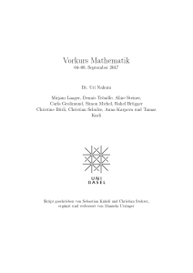 Vorkurs Mathematik