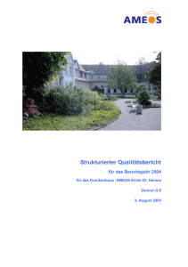 Strukturierter Qualitätsbericht - Klinik