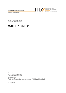 Mathe 1 und 2