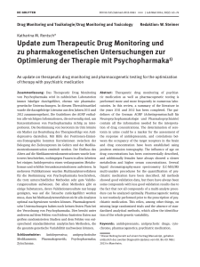 Update zum Therapeutic Drug Monitoring und zu