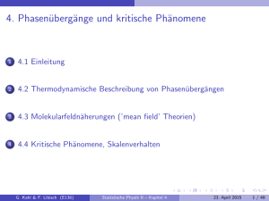 4. Phasenübergänge und kritische Phänomene