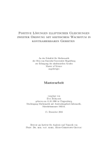 Positive Lösungen elliptischer Gleichungen zweiter Ordnung mit