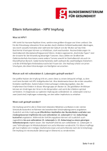 HPV Impfung - Wiener Neustadt